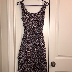 The Limited Navy Blue Flower Dress